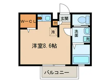 エルミタージュ(ワンルーム/3階)の間取り写真