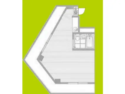 ラパンジール今宮(ワンルーム/8階)の間取り写真