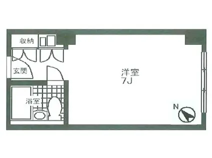 六本木ユニハウス(ワンルーム/4階)の間取り写真