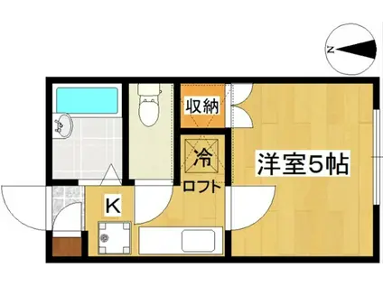 コーポ向山(1K/1階)の間取り写真