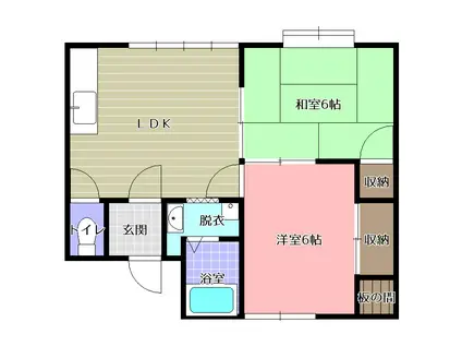 フラッツコリーヌ(2LDK/1階)の間取り写真