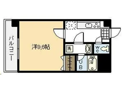 アーバン高塚橘通東ビル(1K/6階)の間取り写真