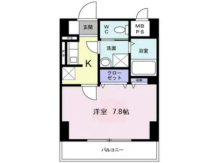 メゾン ド レイ(1K/4階)の間取り写真