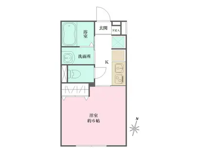 THE PARK MAISON OWL(1K/1階)の間取り写真