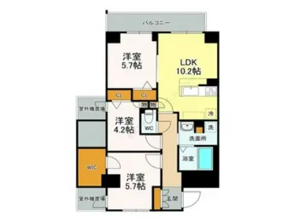 LASA大崎V(3LDK/2階)の間取り写真