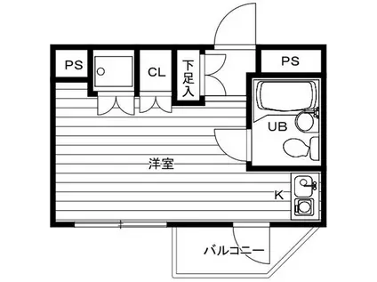 エレガンス新宿(ワンルーム/2階)の間取り写真