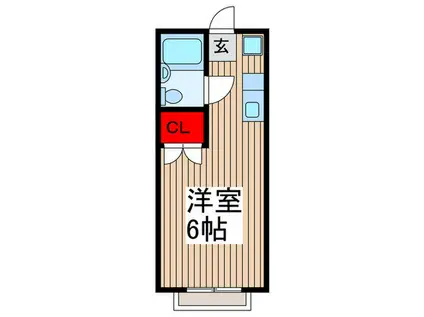 セントピア(ワンルーム/2階)の間取り写真