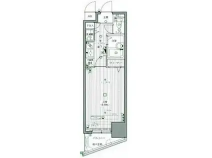 グランド・ガーラ練馬(1K/13階)の間取り写真