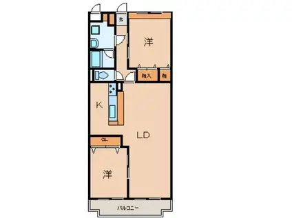 FメゾンII(2LDK/3階)の間取り写真
