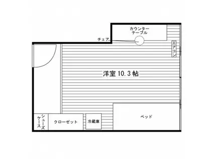 学生会館 ユニハーモニー佐大前(ワンルーム/4階)の間取り写真