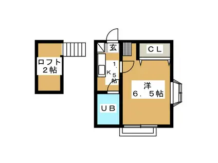 MAISON KITSUKAWA(1K/2階)の間取り写真