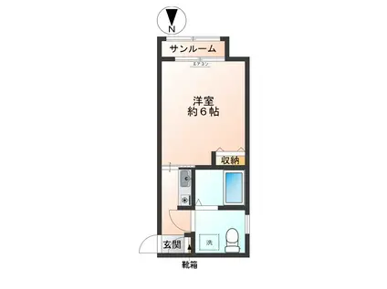 ビラパルマ(1K/1階)の間取り写真