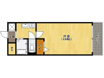 ドリームベイサイド(1K/8階)の間取り写真