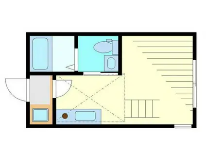 セブンフェリオ(ワンルーム/1階)の間取り写真