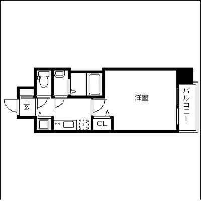 プレサンス梅田東アルファ(1K/4階)の間取り写真