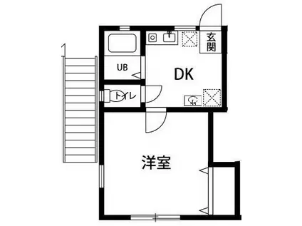 DOME-TAMA P棟(ワンルーム/1階)の間取り写真