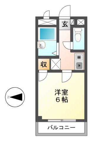 ラフィネ アルブル(1K/3階)の間取り写真