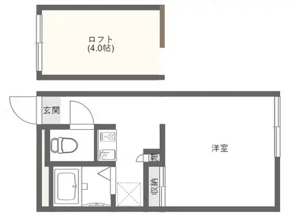 エスポワールNEO(1K/1階)の間取り写真