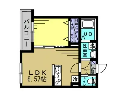 カクタス幕張本郷(1LDK/1階)の間取り写真