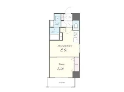 プレミアータ ルーチェ(1DK/7階)の間取り写真