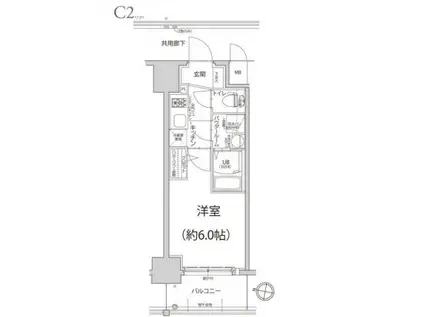 エスリード神戸大倉山ヒルズ(1K/10階)の間取り写真
