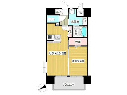 フェリス久留米シティ(1LDK/5階)の間取り写真