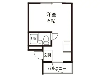 フレグランス八王子A棟(ワンルーム/5階)の間取り写真