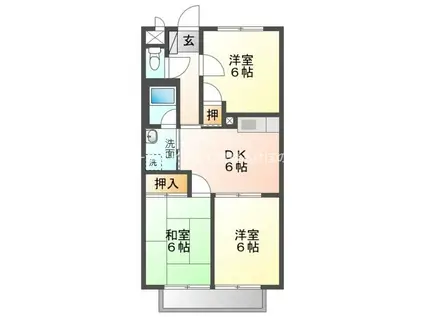 SURPLUS華B(3DK/2階)の間取り写真