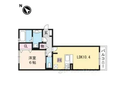 EMPEREUR(1LDK/1階)の間取り写真