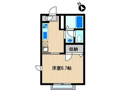 SAKURAハイツ(1K/1階)の間取り写真
