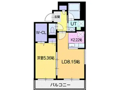 MAISON CHOU CHOU(1LDK/4階)の間取り写真