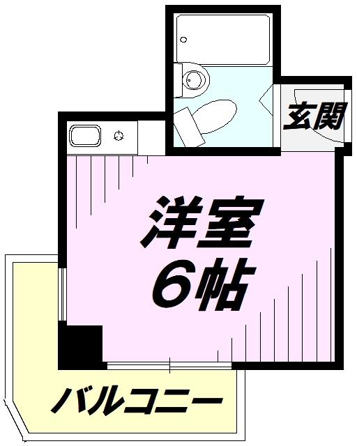MAC所沢コート(ワンルーム/10階)の間取り写真