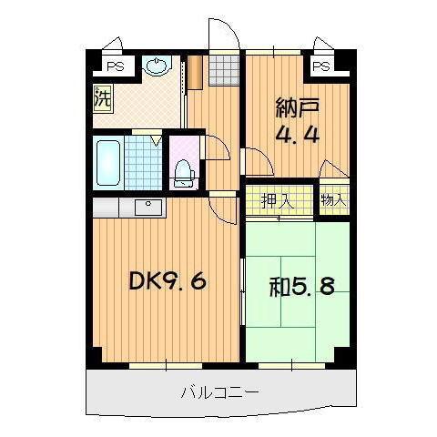 パラシオン清水町(1SDK/1階)の間取り写真