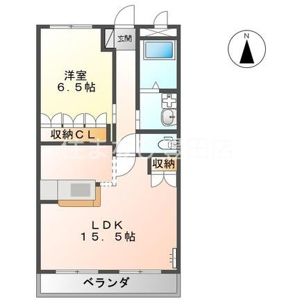 スタウト浄水(1LDK/1階)の間取り写真