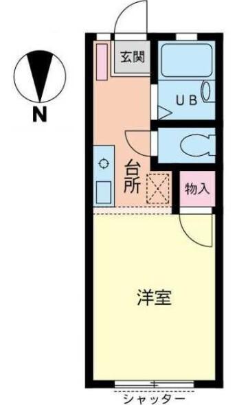 コーポ.サザンヒルズ(1K/2階)の間取り写真