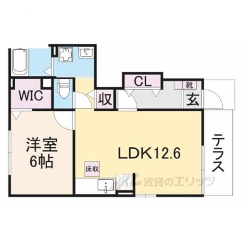 メゾン・ヌーベルA-1(1LDK/1階)の間取り写真