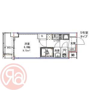 大阪難波NOAH(1K/9階)の間取り写真