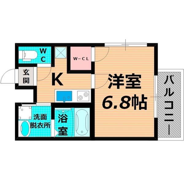 フジパレス今福西I番館(1K/3階)の間取り写真