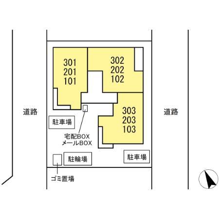 サニーサイド箱崎(1LDK/1階)の間取り写真