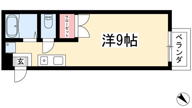 フォンティーヌ藤が丘(ワンルーム/2階)の間取り写真
