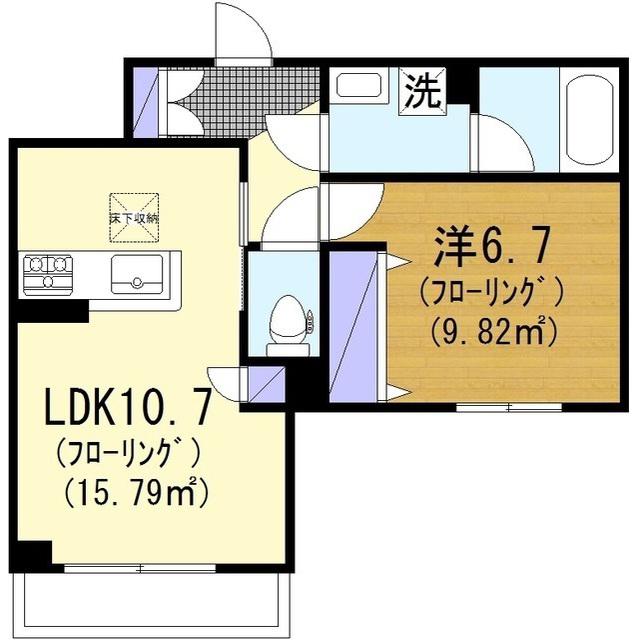 CENT-LIVIE(1LDK/1階)の間取り写真