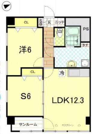 フェルト168(1SLDK/3階)の間取り写真