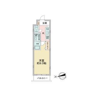 KDXレジデンス今池(1K/6階)の間取り写真