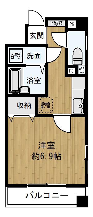 POWERHOUSE子安(1K/7階)の間取り写真