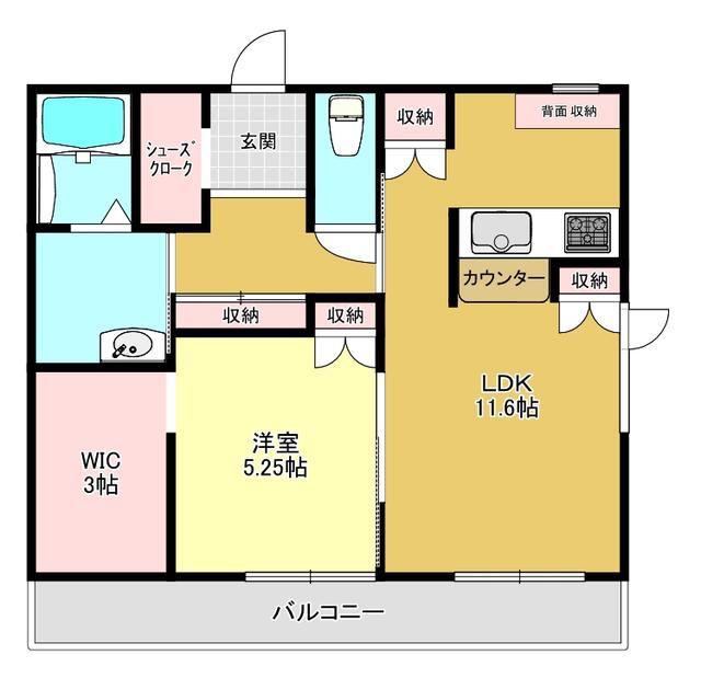 こゆるぎR/T(1LDK/3階)の間取り写真