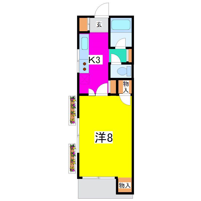 コーポトミザワ(1K/1階)の間取り写真
