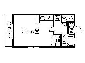 アーバンリンダ(ワンルーム/1階)の間取り写真