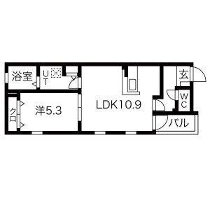 DEVELD荒中(1LDK/1階)の間取り写真