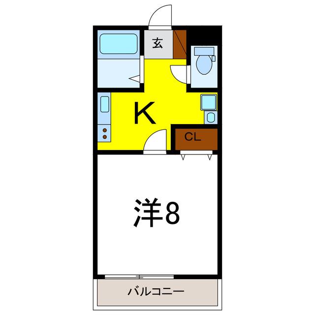 ハイツサンガーデン(1K/1階)の間取り写真