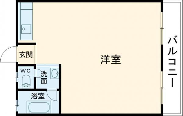コーポ松豊(ワンルーム/2階)の間取り写真